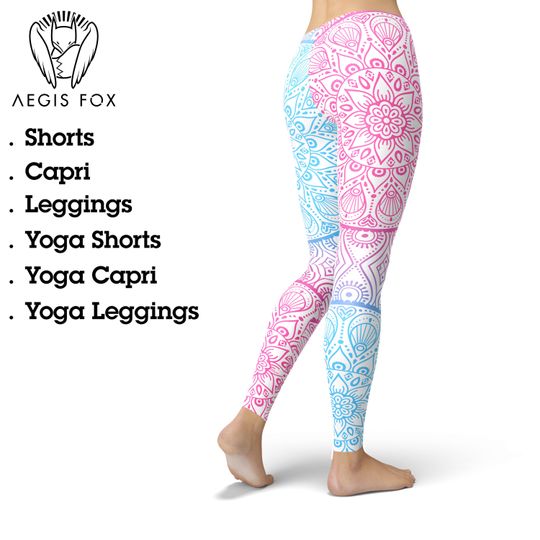 Discover Colorful Mandala Yoga Leggings: High Waist Workout Pants
