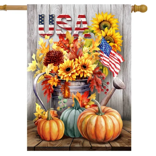 Discover Briarwood Lane Americana Autumn House Flag