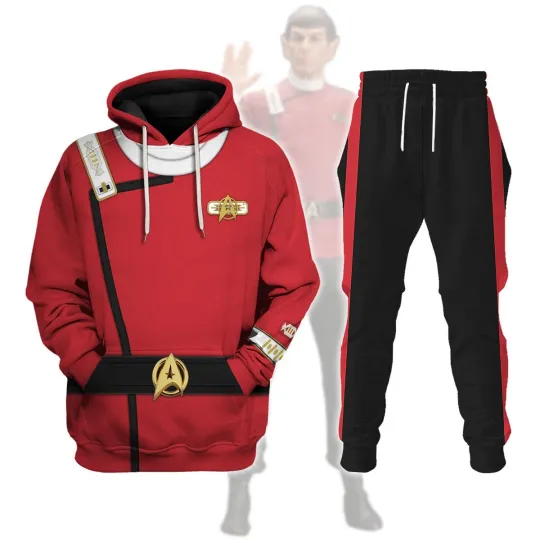 Discover Personalized Captain Spock Costume Officer Hoodie Sweatshirt Sweatpants Apparel
