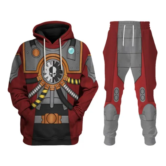 Discover Personalized Red Adeptus Mechanicus Costume Hoodie Sweatshirt