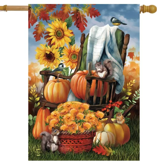Discover Briarwood Lane Fall Chair House Flag