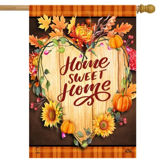 Discover Briarwood Lane Fall Home Sweet Home House Flag
