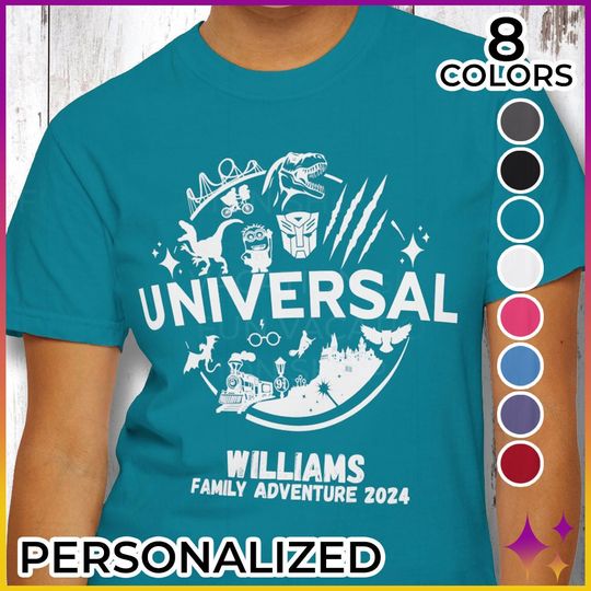 Discover Universal Studios Shirt Wizard Family Trip T-shirt | 8 Colors of Personalized Universal Studios Park Vacation Shirts