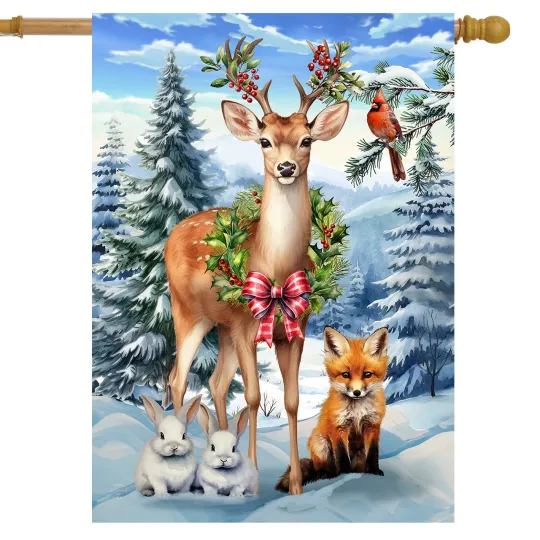 Discover Briarwood Lane Woodland Deer House Flag