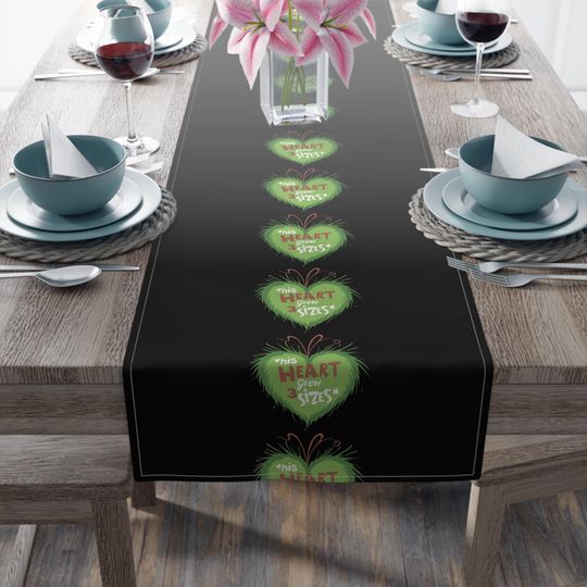 Discover funny character Christmas Table Runner: Festive Holiday Dining Decor