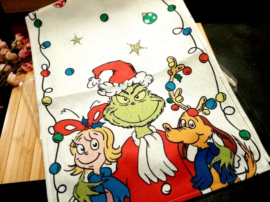 funny character CHRISTMAS TABLE RUNNER