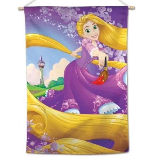 Discover Rapunzel's Long Hair House Flag Licensed Disney Princess 28" x 40"