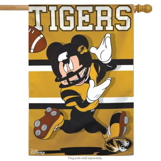 Discover University of Missouri Tigers NCAA Mickey Mouse House Flag