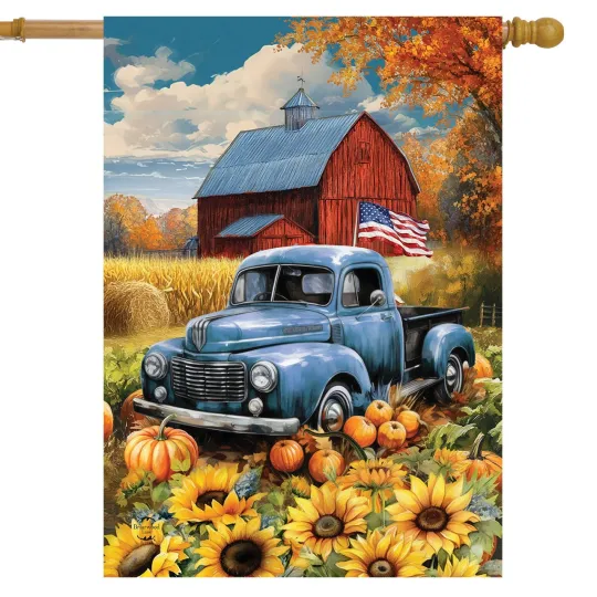 Discover Briarwood Lane American Fall Farm House Flag