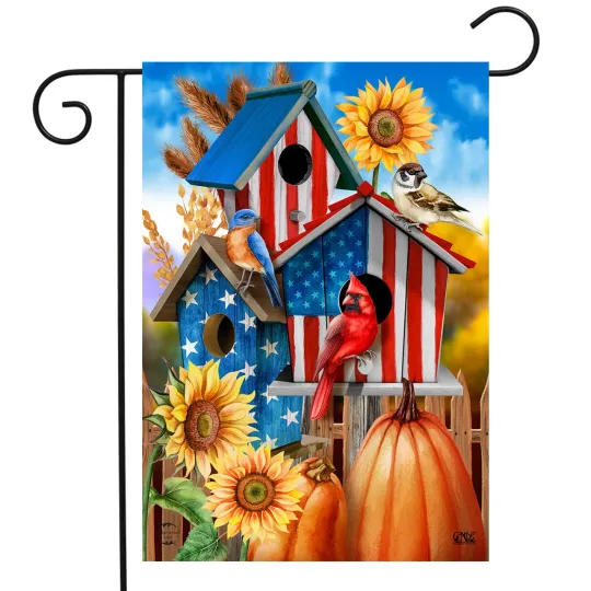 Discover Briarwood Lane American Fall Birdhouses Garden Flag