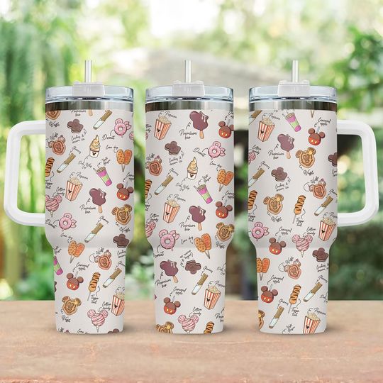Discover Disney Snacks 40oz Tumbler, Disney Snacks Steel Tumbler, Just Here For The Snacks Drinkware Tumbler, Disneyland Cup, Disney Tumbler
