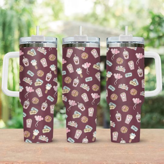 Discover Disney Snacks 40oz Tumbler, Disney Snacks Steel Tumbler, Magical Park Snacks Drinkware Tumbler, Disneyland Trip