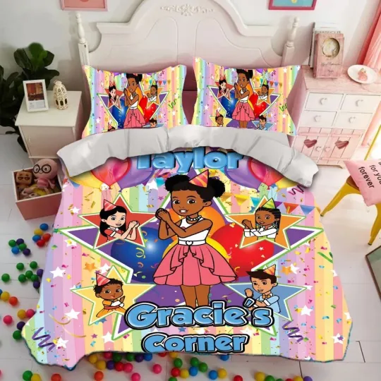Christmas Bedding Set Gracie’s Corner Quilt Blanket Festive Kids Bedroom Outfit