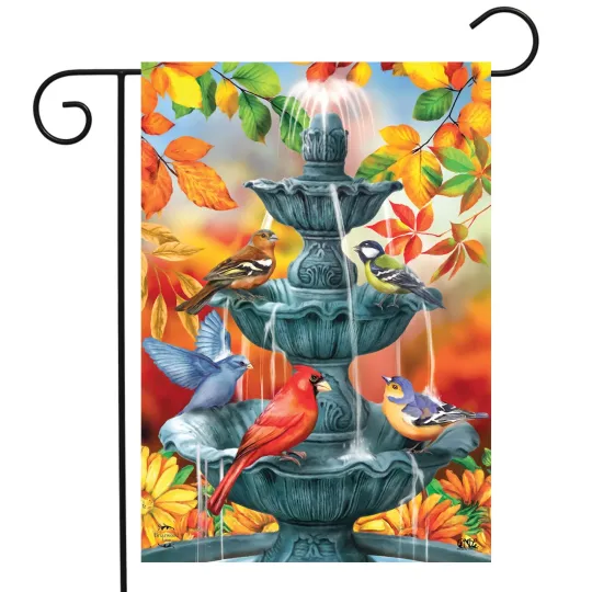Discover Briarwood Lane Bath Time Birds Autumn Garden Flag