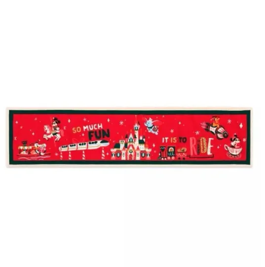 Discover Mickey Mouse and Friends Fantasyland Castle Reversible Holiday Table Runner NWT