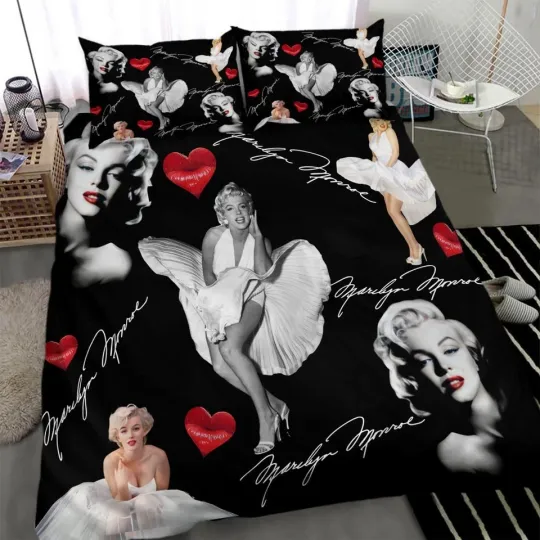 Discover Iconic Marilyn Monroe Bedding Set , Size Twin (172*218cm)