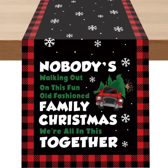 Discover Best Christmas Vacation Decor Funny Table Runner, Griswold Family Merch Gifts