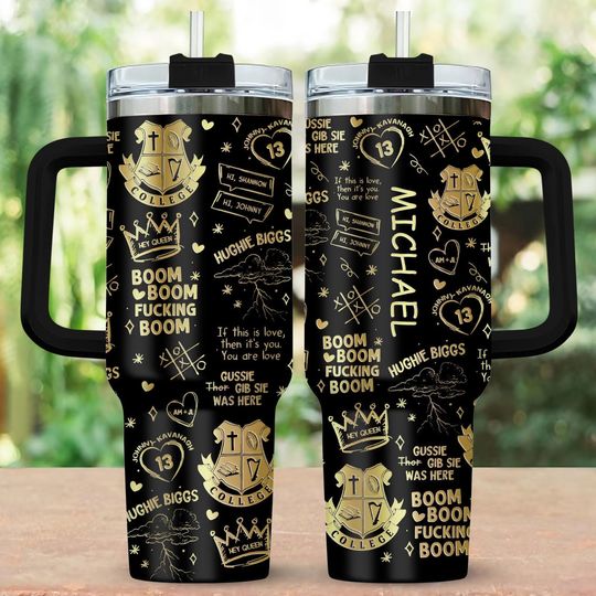 Personalized Boys Of Tommen Engraved Tumbler, Tommen College 40oz Tumbler Cup, Fantasy Book Inspired Drinkware Tumbler, Bookish Cup
