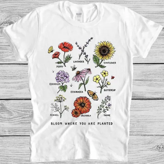 Discover Flowers Farmers Nature Lovers Bloom Cool Meme Vintage Gift Tee T Shirt 4011
