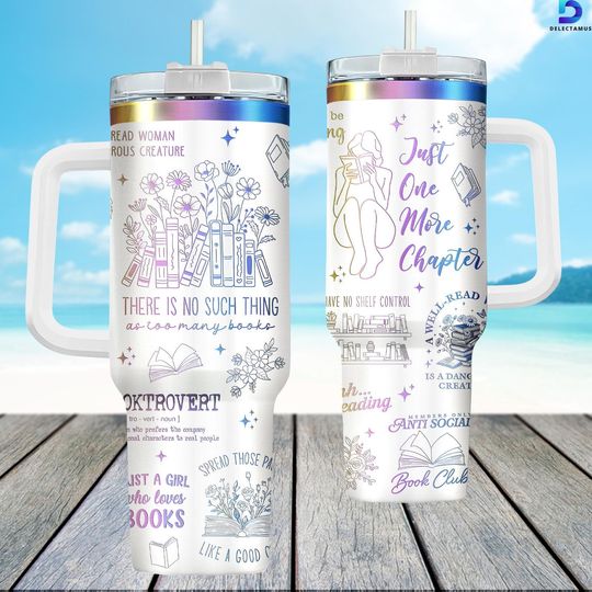 Discover Bookish Engraved Tumbler, Booktrovert Stainless Tumbler Cup, Reading Women Drinkware Tumbler, Just A Girl Who Loves Books Cup For Her