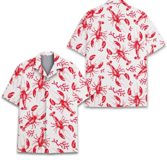 Lobster Hawaiian Shirt Men Women