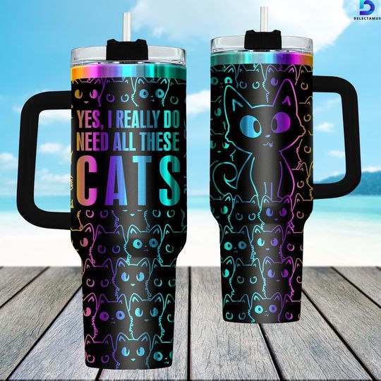 Discover Cat Engraved Tumbler, I Really Do Need All These Cats Tumbler, Pet Lover 40oz Tumbler, Animal Laser Drinkware Tumbler