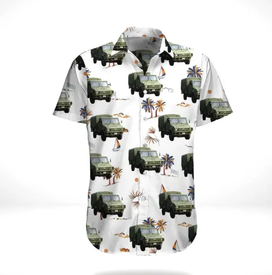 Discover Canadian Army LSVW Military Truck Hawaiian Shirt