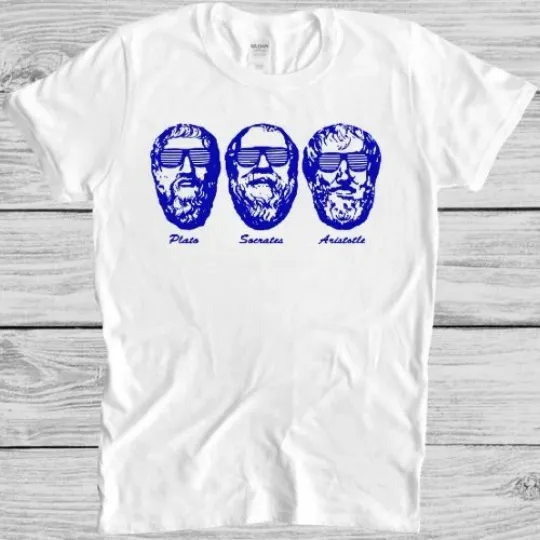 Discover Socrates Plato Aristotle T-Shirt - Philosophers Geek Funny 80s