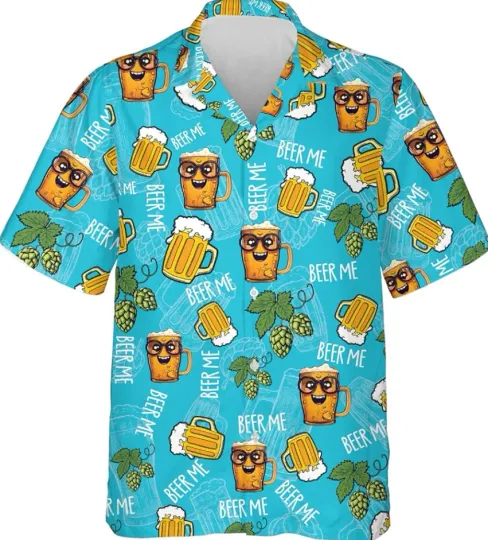 Discover Funny Hawaiian Shirt for Men - Women Beer Short Sleeve