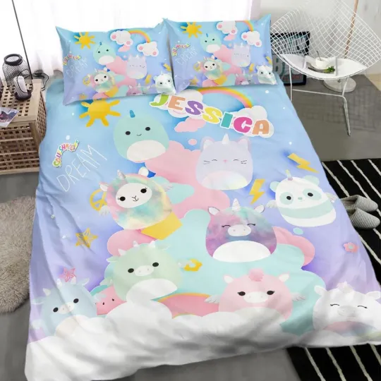 Discover Squishmallow Personalized Bedding Set , Size Twin (172*218cm)