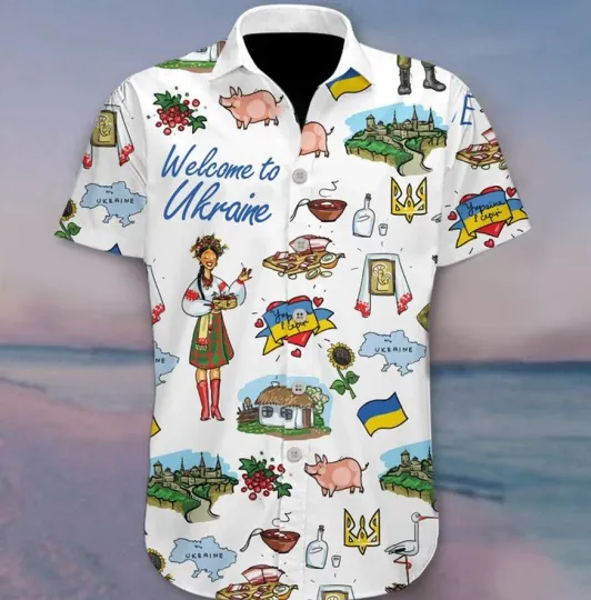 Discover Trident Ukraine Symbol Hawaii Shirt