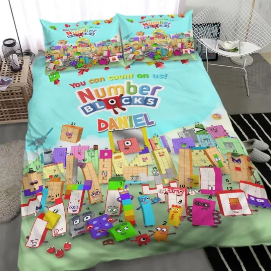 Personalized NumberBlocks Bedding Set