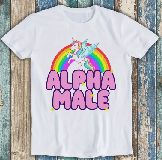 Discover Unicorn Alpha Male GAY Meme Pride T-Shirt