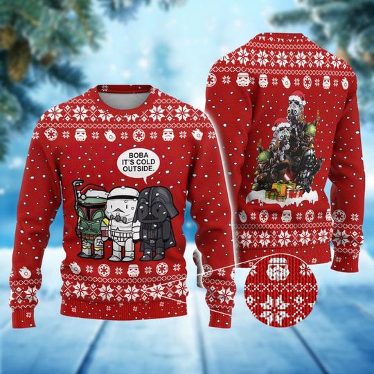 Discover Star Wars Ugly Christmas Sweater, Darth Vader Ugly Xmas Sweater, Star Wars Characters Holiday Sweater, Disney Funny Sweater