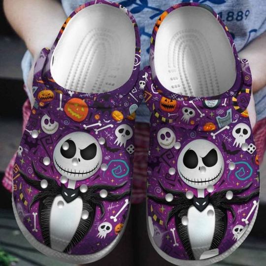 Discover Personalized Nightmare Before Christmas Jack Skellington Clogs Shoes, Jack Skellington Shoes, Nightmare Before Slipper, Funny Slippers.