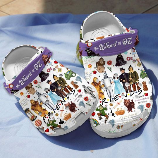 Discover Personalized The Wizard Of Oz Clogs Shoes, Friends Shoes, The Wizard Of Oz Friends Slipper, Funny Slippers.