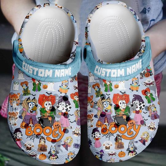 Discover Personalized Happy Halloween BlueyDad Hocus Pocus Clogs Shoes, Hocus Pocus Shoes, Halloween BlueyDad Slipper, Funny Slippers.