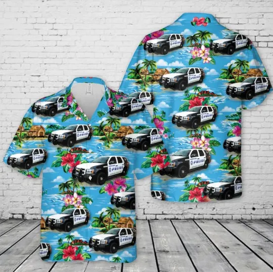Discover Texas Dallas Police Department Hawaiian Shirt Size S-5XL