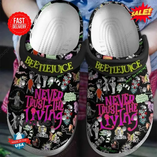 Halloween Beetlejuice Clogs All Sizes