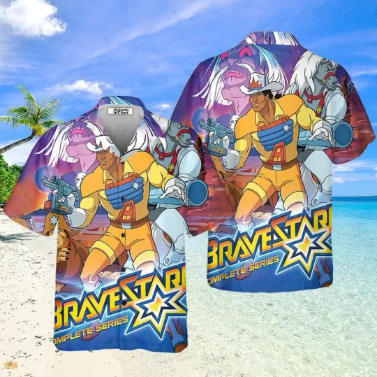 Discover Bravestarr Men's Short Sleeve Hawaiian Shirt Size S-5XL