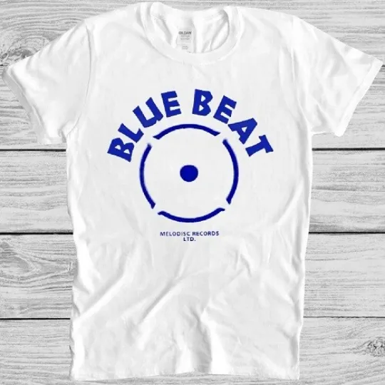 Discover Blue Beat Records R&B Ska Music Vinyl T-Shirt