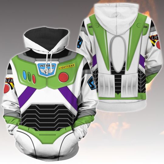 Buzz Lightyear Costume Hoodie, Toy Story Space Ranger Cosplay Hoodie, Disney Halloween Hoodie Men, Pixar Fan Hoodie For Him
