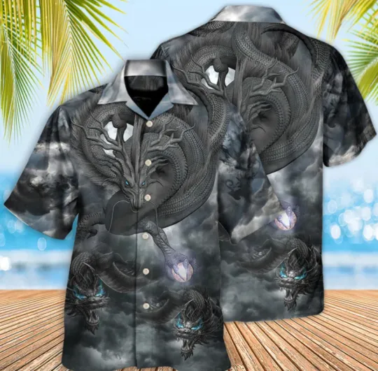DRAGONFLY MENS Short Sleeve Hawaiian Shirt