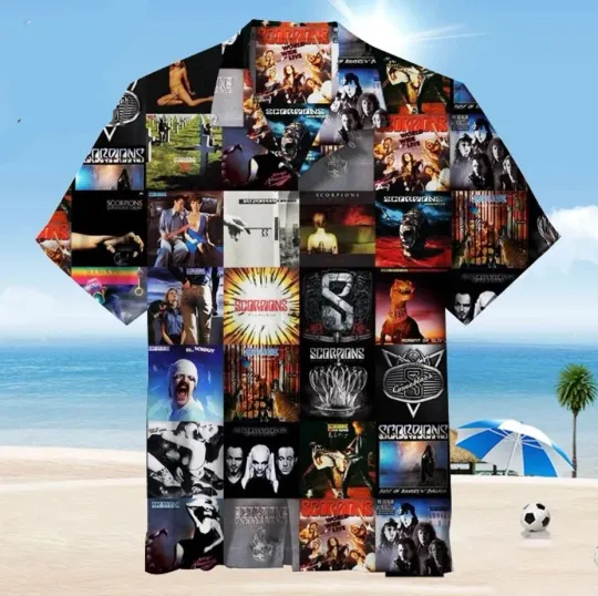 Discover Scorpions Comeblack Albums Hawaiian Shirt Size S-5XL