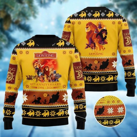 The Lion King Ugly Christmas Sweater, Hakuna Matata Xmas Sweater, Hakuna Matata Christmas Sweatshirt, Xmas Party Gift