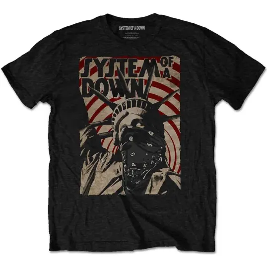 SYSTEM OF DOWN Liberty Bandit Logo T-Shirt Men’s Black M