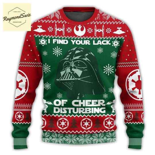 Star Wars Ugly Sweater, Darth Vader Sweater, I Find Your Lack Sweater, Star Wars Sweater, Mens Sweater Disney, Star Wars Sweatshirt Men