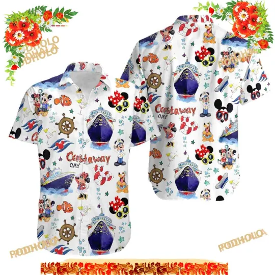 Disney Cruise Hawaiian Shirt, Matching Disney Cruise Button Shirt