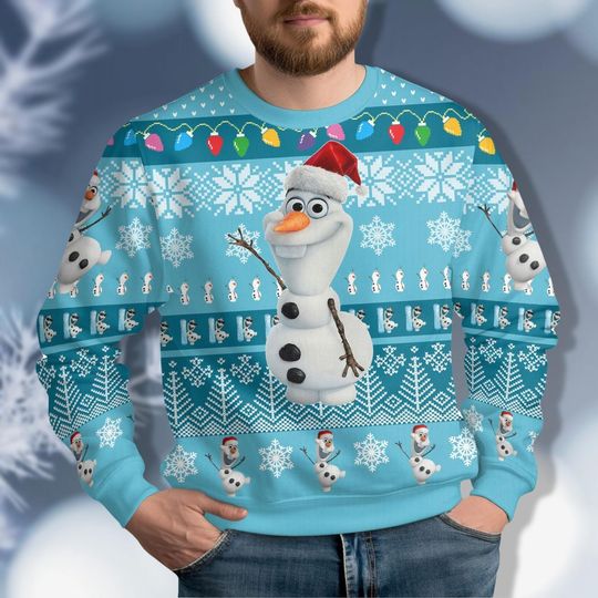 Discover Disney Olaf Christmas Sweater, Frozen Olaf Xmas Light, Santa Olaf Ugly Sweater Shirt, Disneyland Christmas Sweater, Sweater For Kids