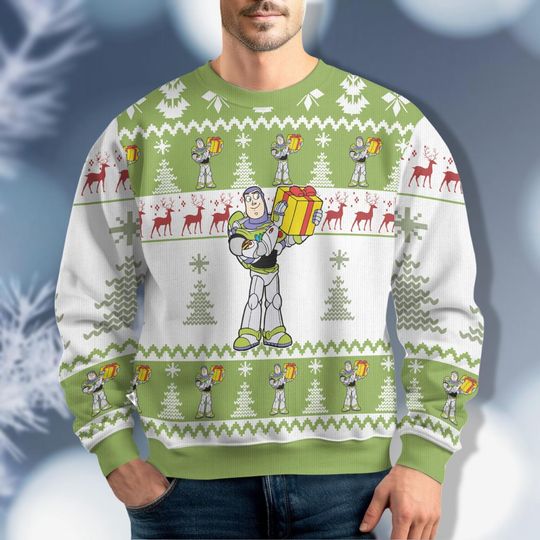 Buzz Lightyear Toy Story Christmas Sweater, Disney Pixar Toy Story Sweater, Ugly Christmas Sweater, Mickey Very Merry Christmas Shirt